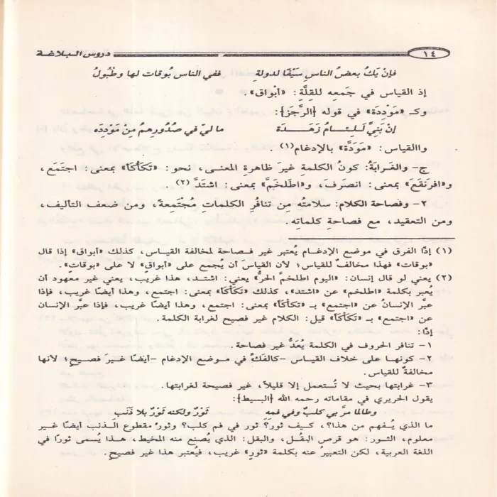 شرح دروس البلاغة