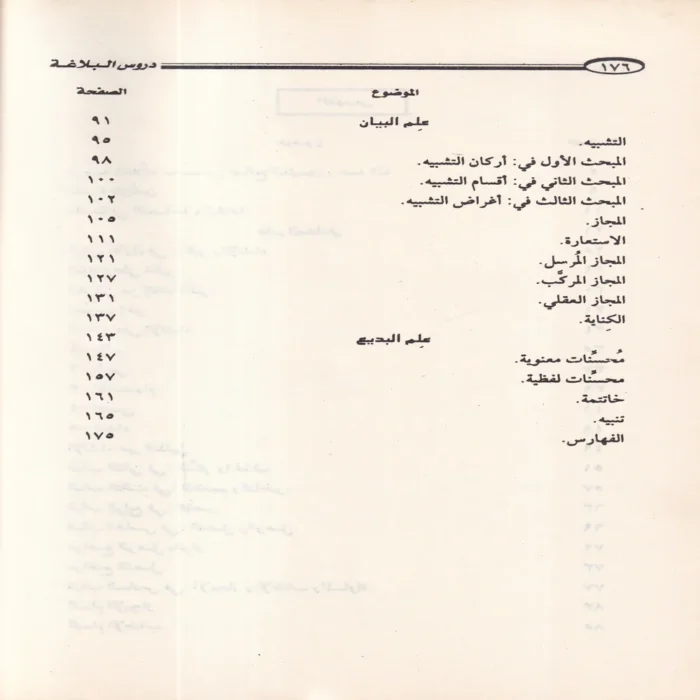 شرح دروس البلاغة