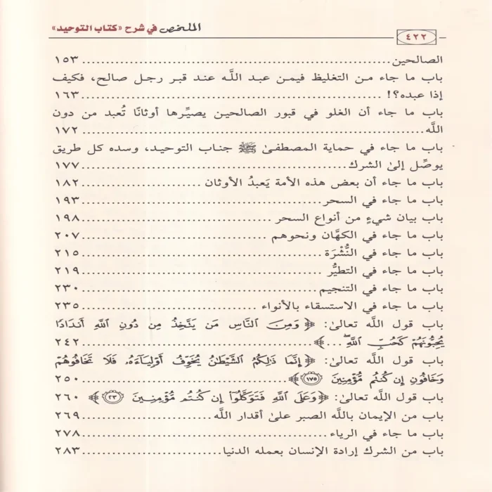 الملخص في شرح كتاب التوحيد