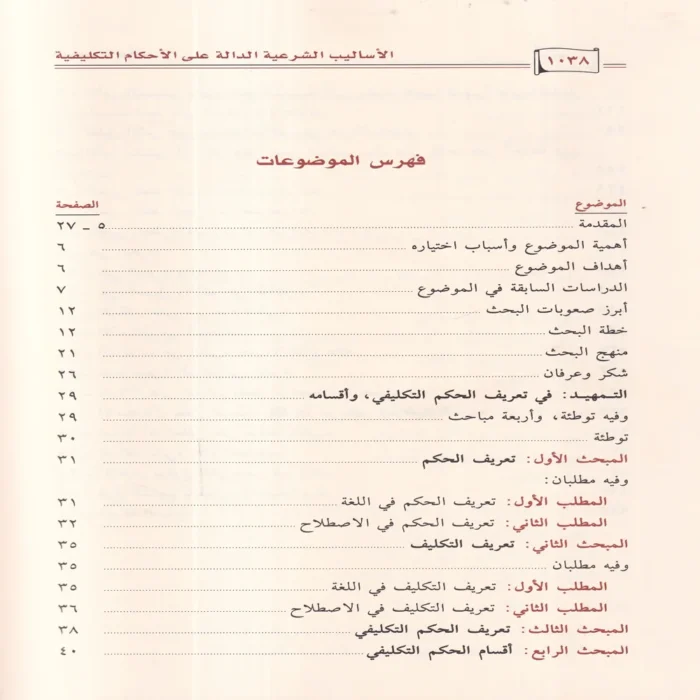 الأساليب الشرعية الدالة على الأحكام التكليفية