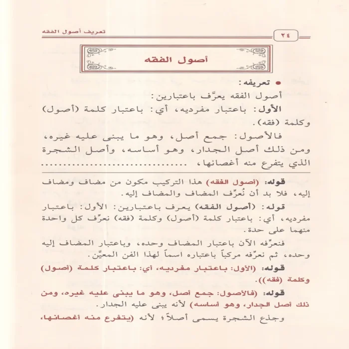 شرح الأصول من علم الأصول