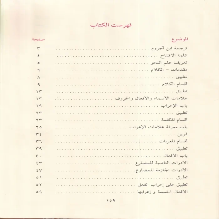 شرح الآجرومية فى علم قواعد العربية