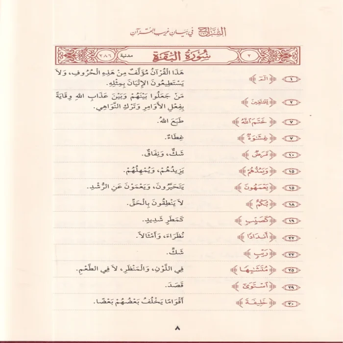 السراج في بيان غريب القرآن