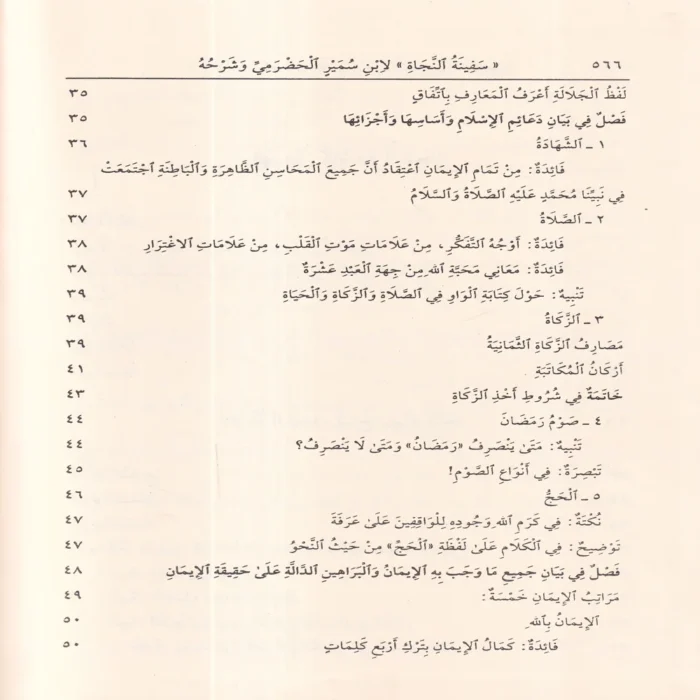 كاشفة السجا في شرح سفينة النجا فيما يجب على العبد لمولاه على مذهب الإمام الشافعي