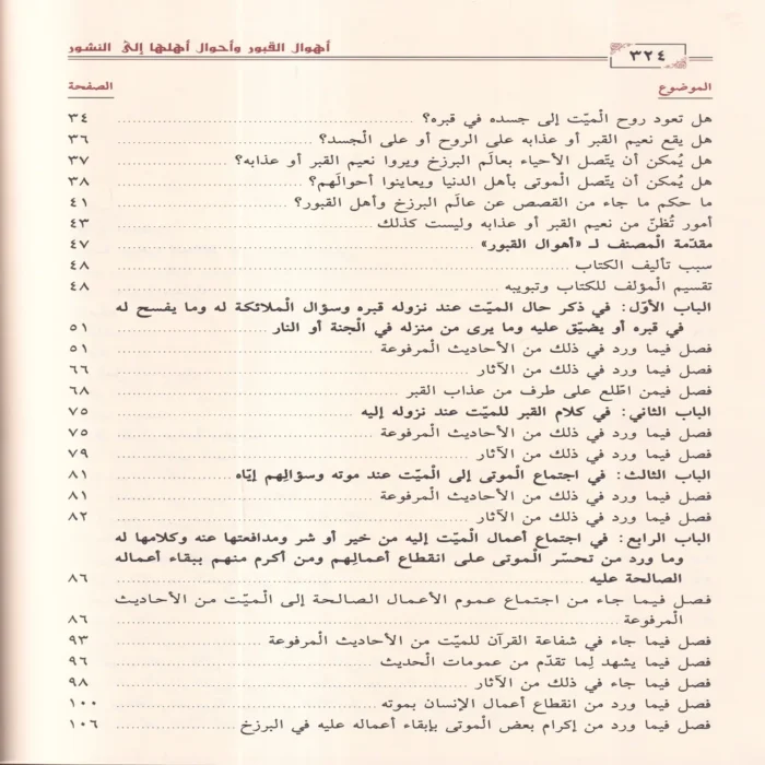 أهوال القبور وأحوال أهلها إلى النشور