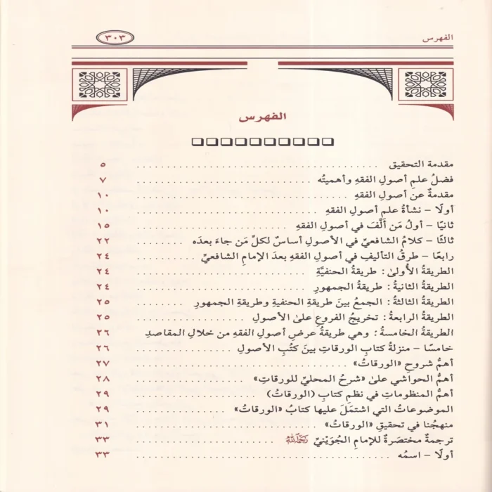 شرح الإمام جلال الدين المحلي على الورقات في أصول الفقه
