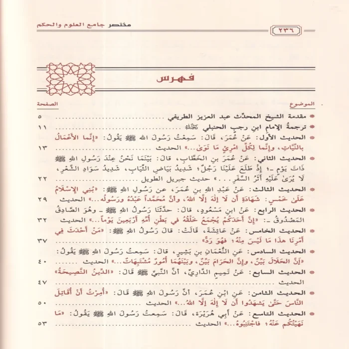 مختصر جامع العلوم والحكم