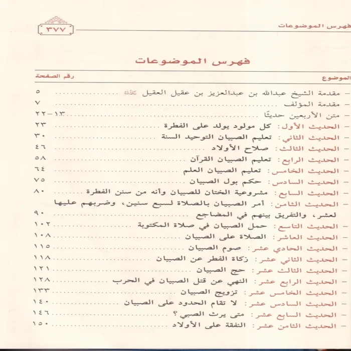 الاحتفال باحكام واداب الاطفال (اربعون حديثا في الاطفال)
