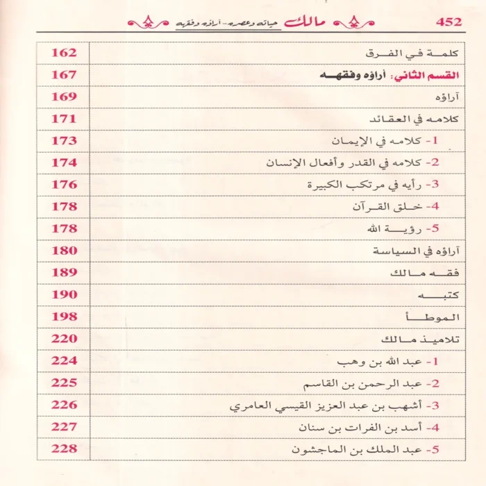 مالك حياته وعصره - آراؤه وفقهه