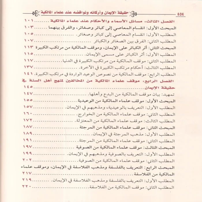 حقيقة الايمان واركانه ونواقضه عند علماء المالكية