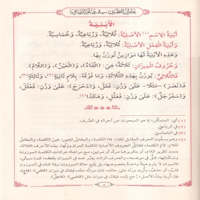 عنوان الظرف في علم الصرف