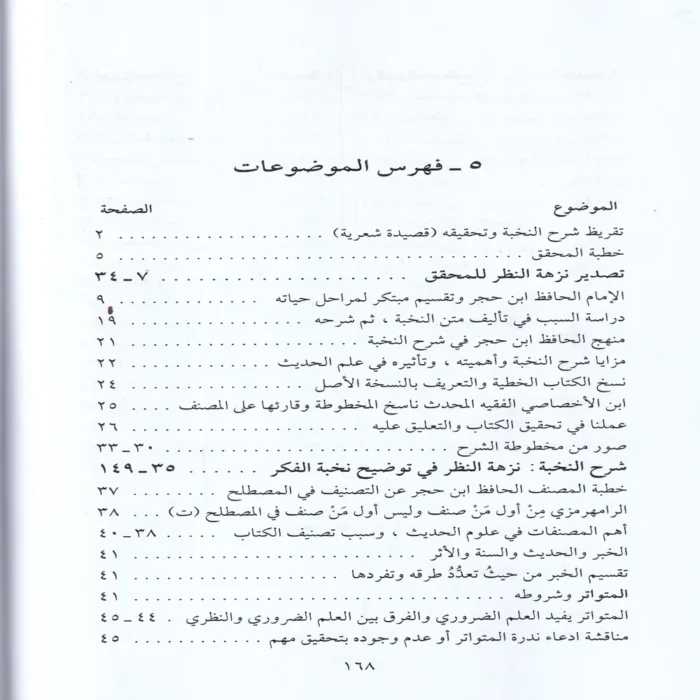 شرح نزهة النظر في توضيح نخبة الفكر