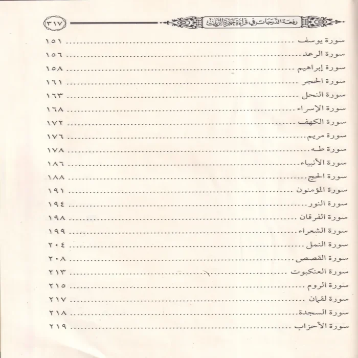 رفعة الدرجات في قراءة حمزة الزيات بروايتي خلف وخلاد